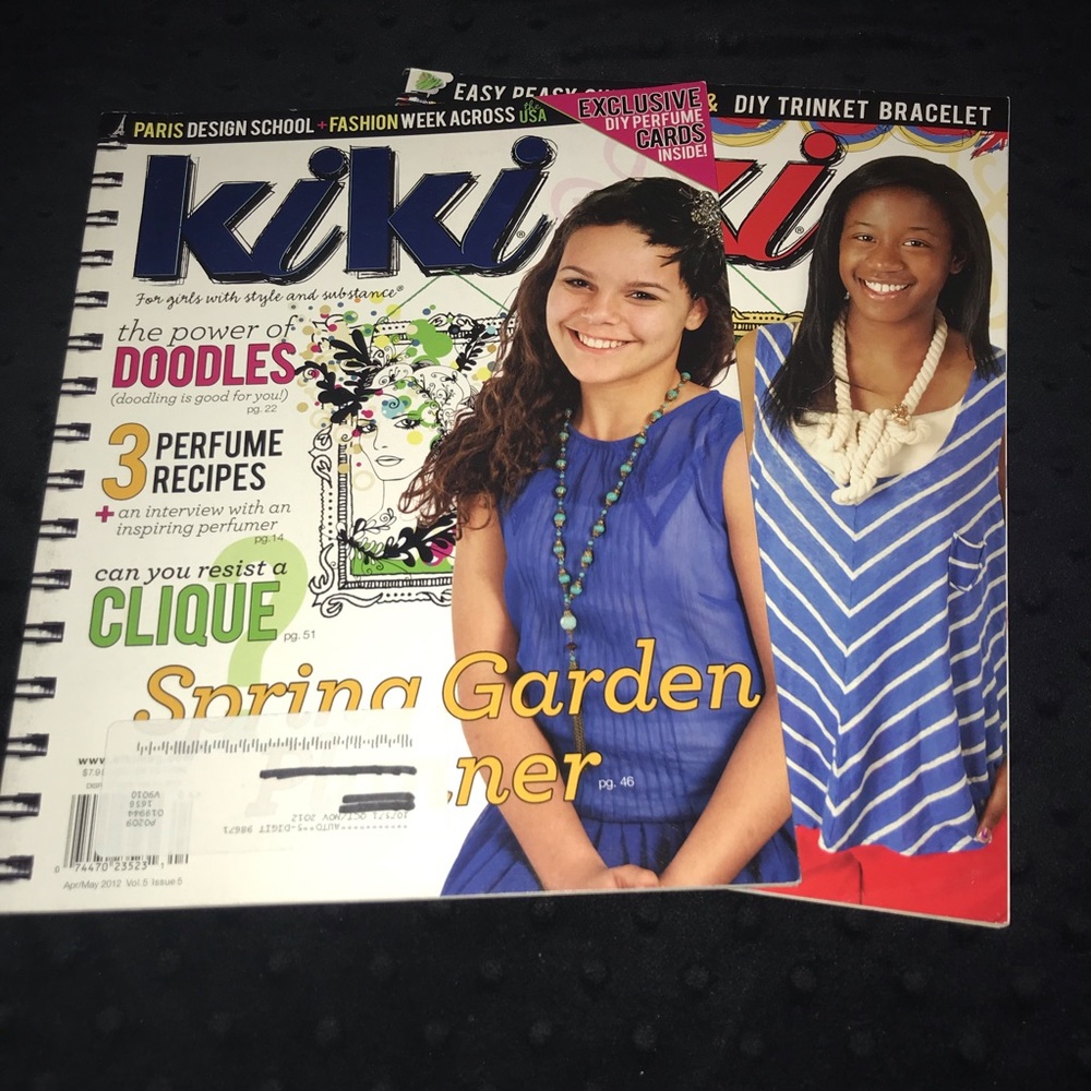 2 for $12 KiKi magazine April 2012-July 2012 Retro Girls Pre-Teen Fashion Craft